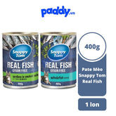 Pate Mèo Snappy Tom Real Fish - Lon 400g - Paddy Pet Shop